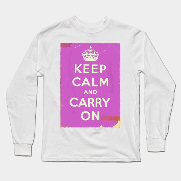 Keep Calm and Carry on vintage Long Sleeve T-Shirt by nickemporium1